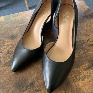 Black Franco Sarto pointed wedges- 9.5